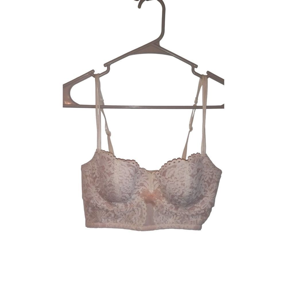 B.Tempt'd Ciao Bella Lace beige‎ and white lace Balconette